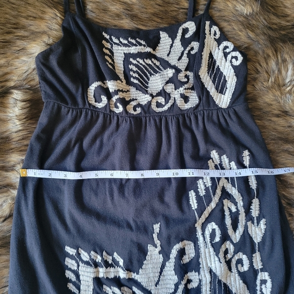 INC Embroidered Black Spaghetti Strap Dress  Mini Size S - Picture 9 of 13